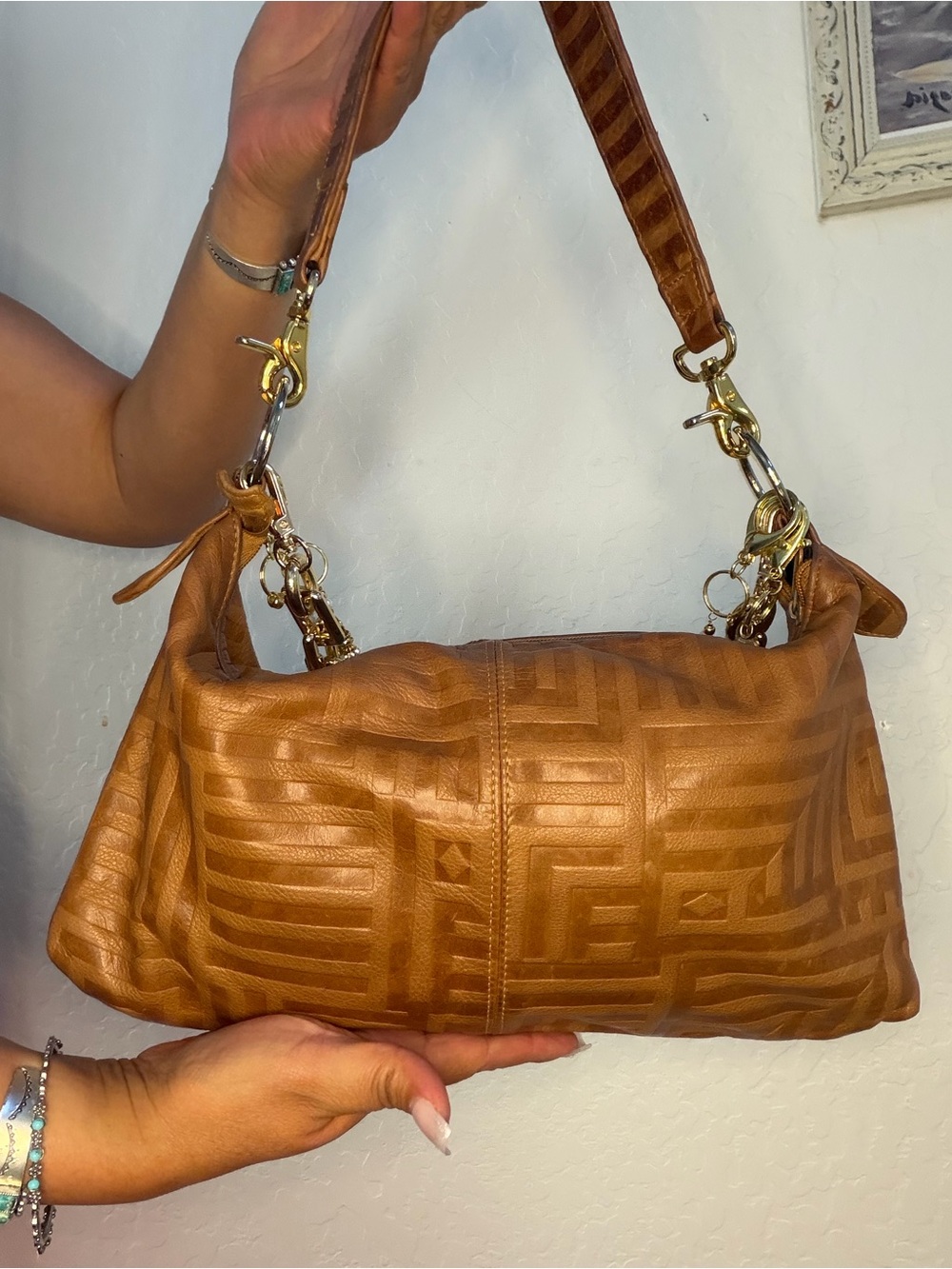 Tan Leather Shoulder Bag - Designer-Style Women’s Handbag
